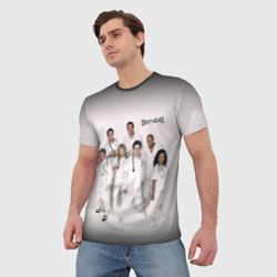 Мужская футболка 3D Scrubs in white - фото 2