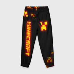 Детские брюки 3D Minecraft огненный Крипер