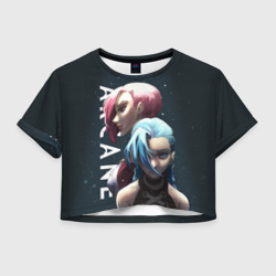 Женская футболка Crop-top 3D Vi and Jinx