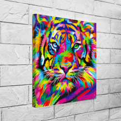 Холст квадратный Тигр в стиле поп-арт - фото 2