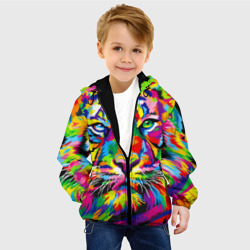 Детская куртка 3D Тигр в стиле поп-арт - фото 2
