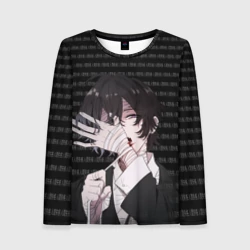 Женский лонгслив 3D Дазай Осаму Исповедь неполноценного человека