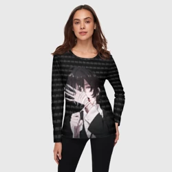 Женский лонгслив 3D Дазай Осаму Исповедь неполноценного человека - фото 2