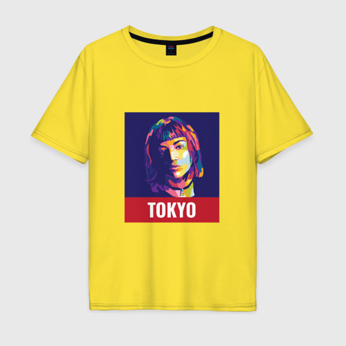 Мужская футболка хлопок Oversize с принтом Tokyo - Токио, вид спереди #2