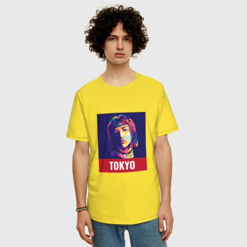Мужская футболка хлопок Oversize с принтом Tokyo - Токио, фото на моделе #1