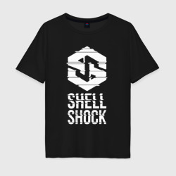 Мужская футболка хлопок Oversize Shlshk Glitched Logo Collection