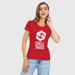 Женская футболка хлопок Slim Shlshk Glitched Logo Collection - фото 2