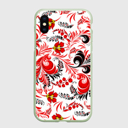 Чехол для iPhone XS Max матовый Русская национальная роспись