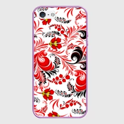 Чехол для iPhone 5/5S матовый Русская национальная роспись