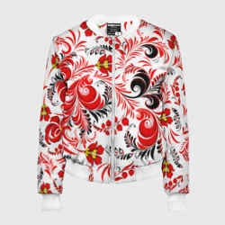 Женский бомбер 3D Русская национальная роспись