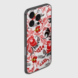 Чехол для iPhone 16 Pro силиконовый с защитой камеры Русская национальная роспись - фото 2