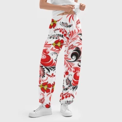 Женские джоггеры оверсайз 3D Русская национальная роспись - фото 2