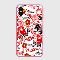 Чехол для iPhone XS Max матовый Русская национальная роспись