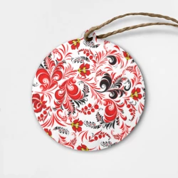 Деревянная игрушка круг Русская национальная роспись