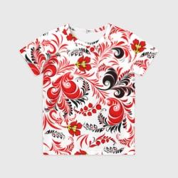 Детская футболка 3D Русская национальная роспись