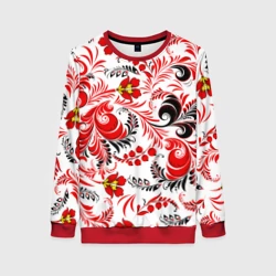 Женский свитшот 3D Русская национальная роспись