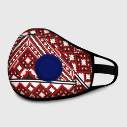 Маска из неопрена Русский узор, геометрическая вышивка