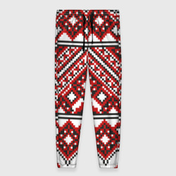 Женские брюки 3D Русский узор, геометрическая вышивка