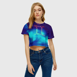 Женская футболка Crop-top 3D Близнецы Gemini, знак зодиака - фото 2