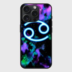 Чехол силиконовый для Apple iPhone 15 Pro матовый Рак Cancer, знак зодиака