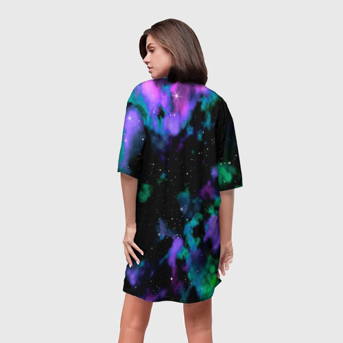 Платье-футболка 3D Рак Cancer, знак зодиака, цвет 3D печать - фото 4