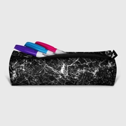 Пенал школьный 3D Текстура черного мрамора - фото 2