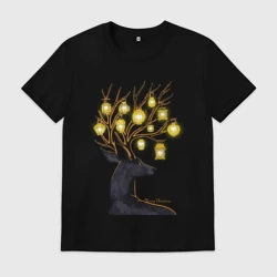 Мужская футболка хлопок Рождественские огни