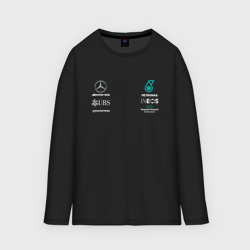 Мужской лонгслив oversize хлопок Merсedes petronas