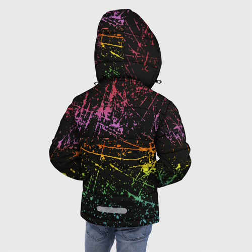 Зимняя куртка для мальчиков 3D Geometry Dash Levels, цвет красный - фото 4