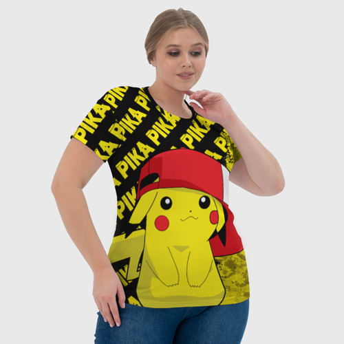 Женская футболка 3D Пикачу, Pikachu, цвет 3D печать - фото 6