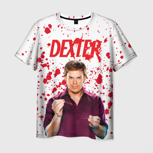 Мужская футболка с принтом Декстер Dexter, вид спереди №1