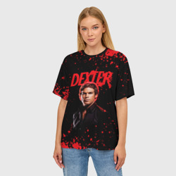 Женская футболка oversize 3D Dexter Декстер - фото 2