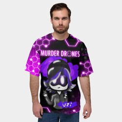 Мужская футболка oversize 3D Murder Drones Дроны-убийцы Узи Uzi - фото 2