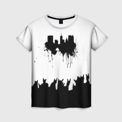 Женская футболка 3D Black sity | Город тьмы