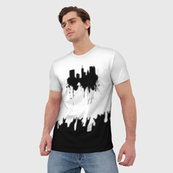 Мужская футболка 3D Black sity Город тьмы - фото 2
