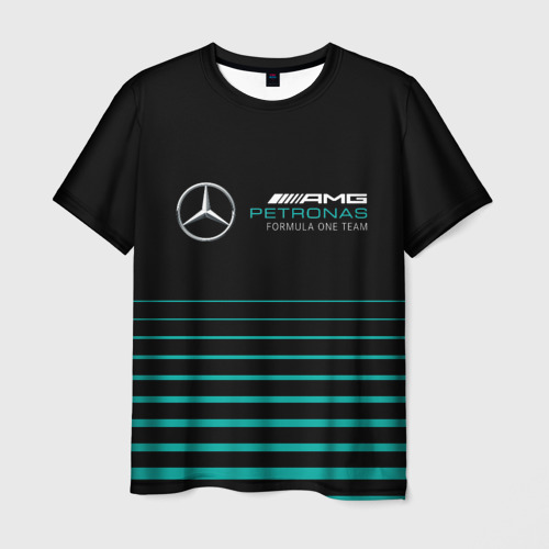 Мужская футболка 3D Merсedes petronas F1, цвет 3D печать