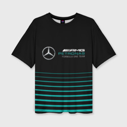 Женская футболка oversize 3D Merсedes petronas F1