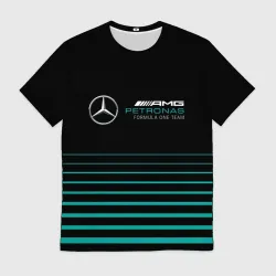 Мужская футболка 3D Mercedes petronas F1