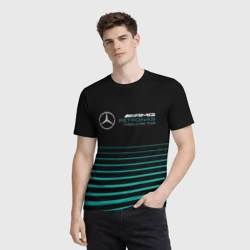 Мужская футболка 3D Mercedes petronas F1 - фото 2