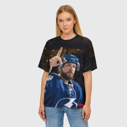 Женская футболка oversize 3D Никита Кучеров, NHL - фото 2