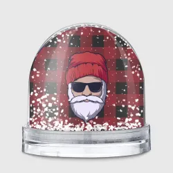 Игрушка Снежный шар Santa hipster Санта хипстер