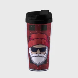 Термокружка-непроливайка Santa hipster Санта хипстер