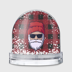 Игрушка Снежный шар Santa hipster Санта хипстер