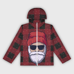 Женская ветровка 3D Santa hipster Санта хипстер