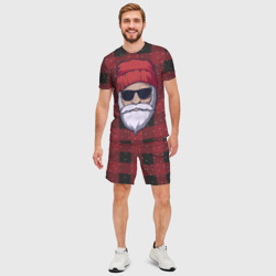 Мужской костюм с шортами 3D Santa hipster Санта хипстер - фото 2