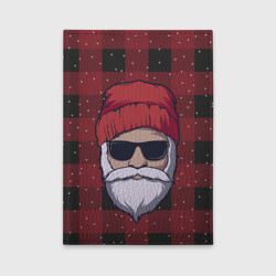 Обложка для автодокументов Santa hipster Санта хипстер