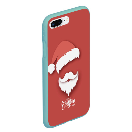 Чехол для iPhone 7Plus/8 Plus матовый Merry Christmas Счастливого Рождества, цвет мятный - фото 3