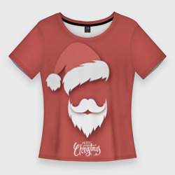 Женская футболка 3D Slim Merry Christmas Счастливого Рождества