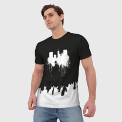 Мужская футболка 3D Black sity Город тьмы art 2 - фото 2