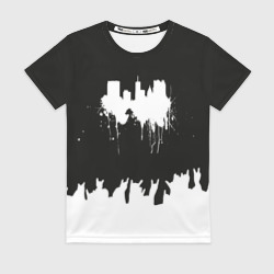 Женская футболка 3D Black sity Город тьмы art 2
